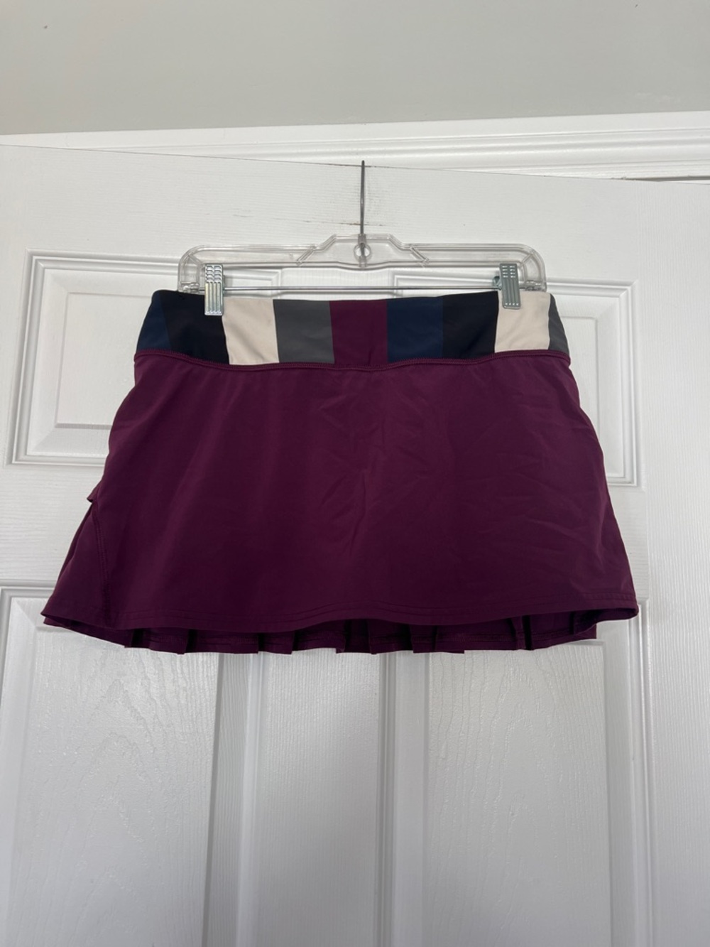 lululemon athletica Plum Athletic Skort with Striped Waistband